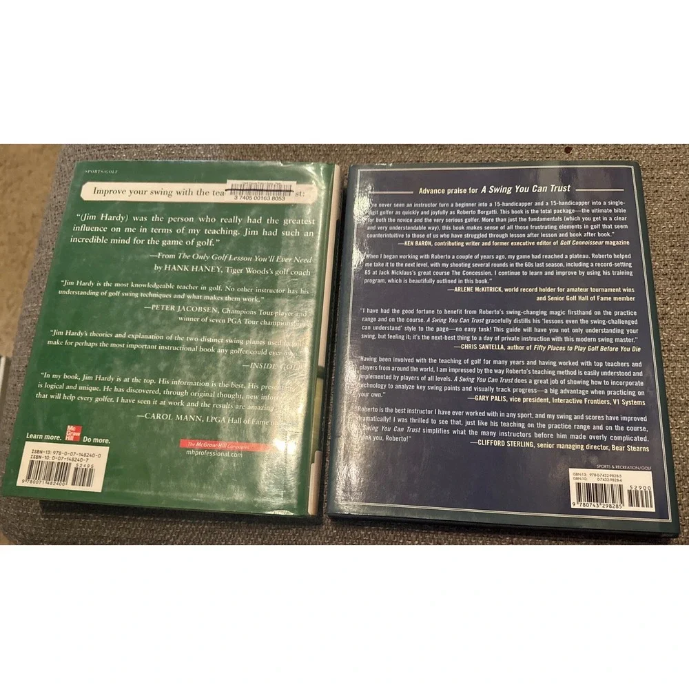 A Swing You Can Trust & The Plane Truth For Golfers Set Of 2 Golf Books